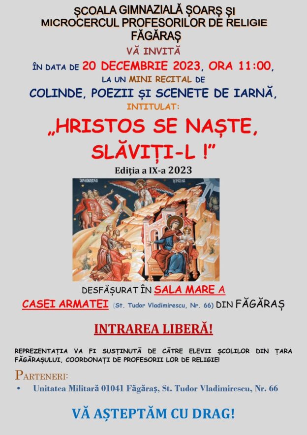 Invitație - Școala Gimnazială Șoarș